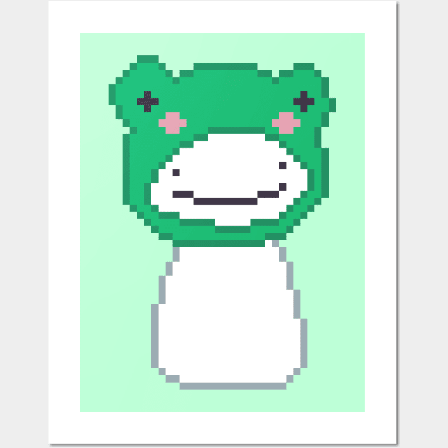 dream blob with froggy hat pixel art Wall Art by sezawhatever